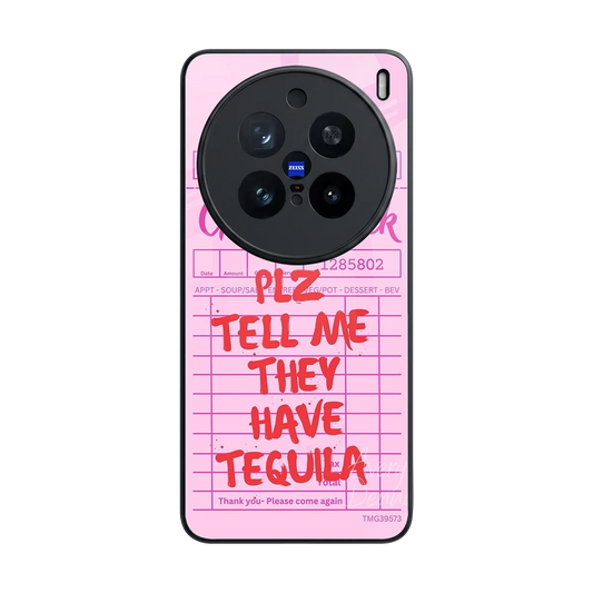 Tequila Hunt back phone cover | glass case for vivo x200 pro
