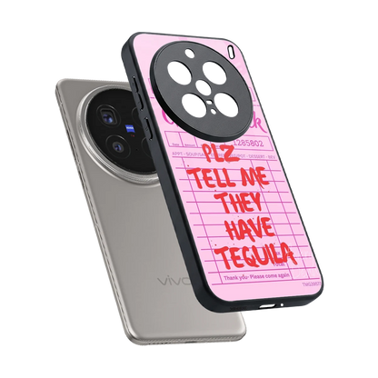 Tequila Hunt sleek vivo x200 pro cover with tempered glass back and TPU edges