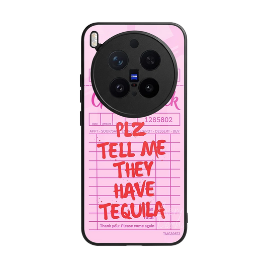 Tequila Hunt back phone cover | glass case for vivo x300 pro