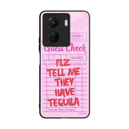 Tequila Hunt back phone cover | glass case for vivo y16