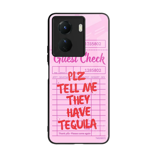 Tequila Hunt back phone cover | glass case for vivo y16