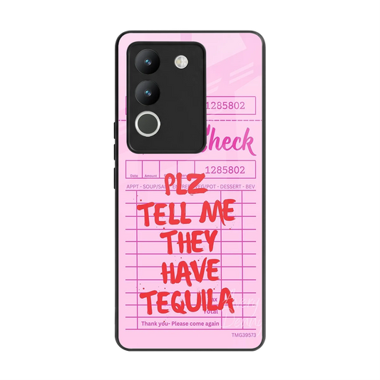 Tequila Hunt back phone cover | glass case for vivo y200 5g