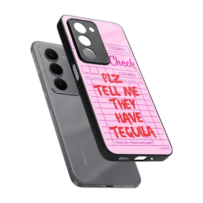 Tequila Hunt sleek redmi 15 5g cover with tempered glass back and TPU edges