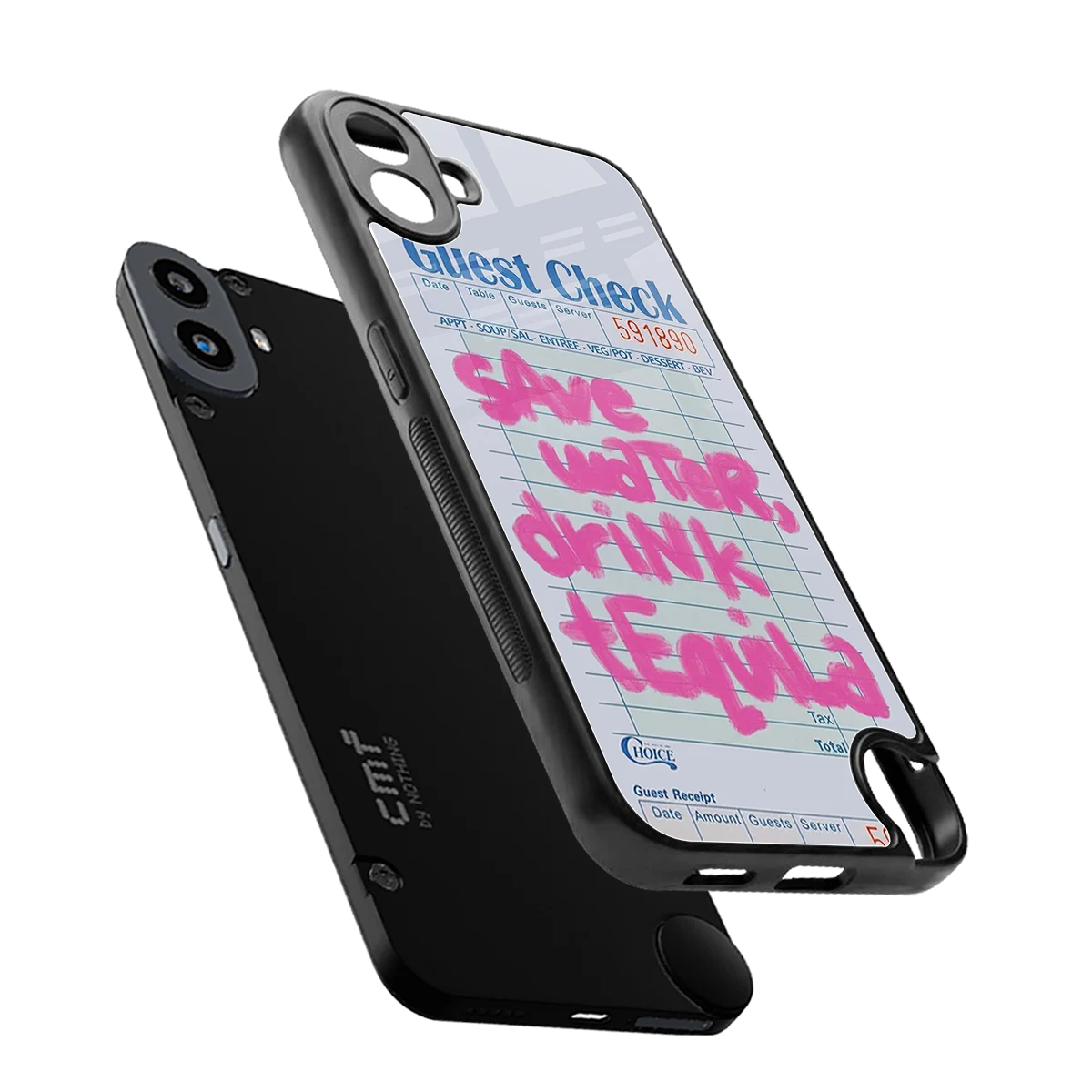 Tequila Tales sleek cmf nothing phone 1 cover with tempered glass back and TPU edges