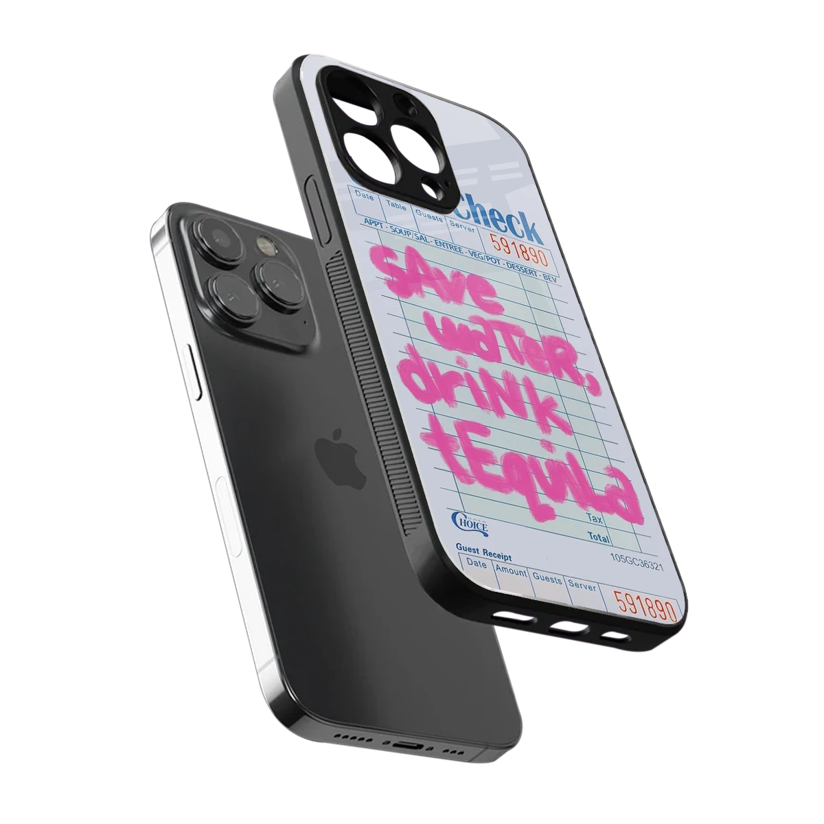 Tequila Tales sleek iphone 13 pro cover with tempered glass back and TPU edges