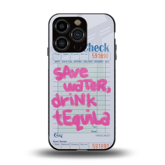 Tequila Tales back phone cover | glass case for iphone 15 pro