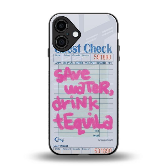 Tequila Tales back phone cover | glass case for iphone 16 plus