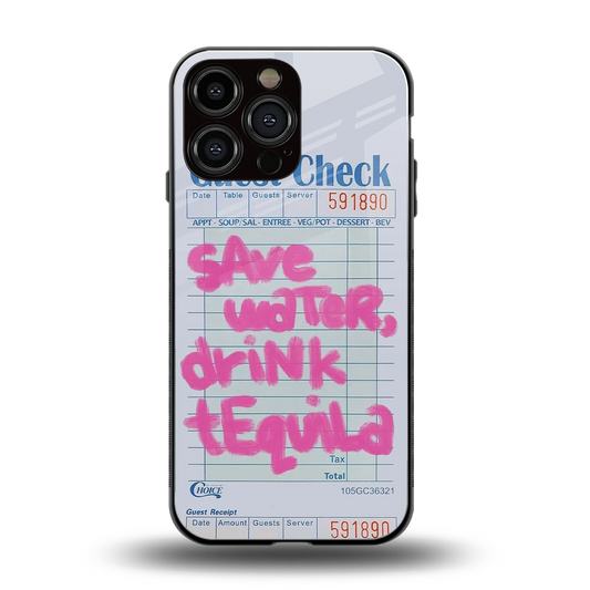 Tequila Tales back phone cover | glass case for iphone 16 pro max