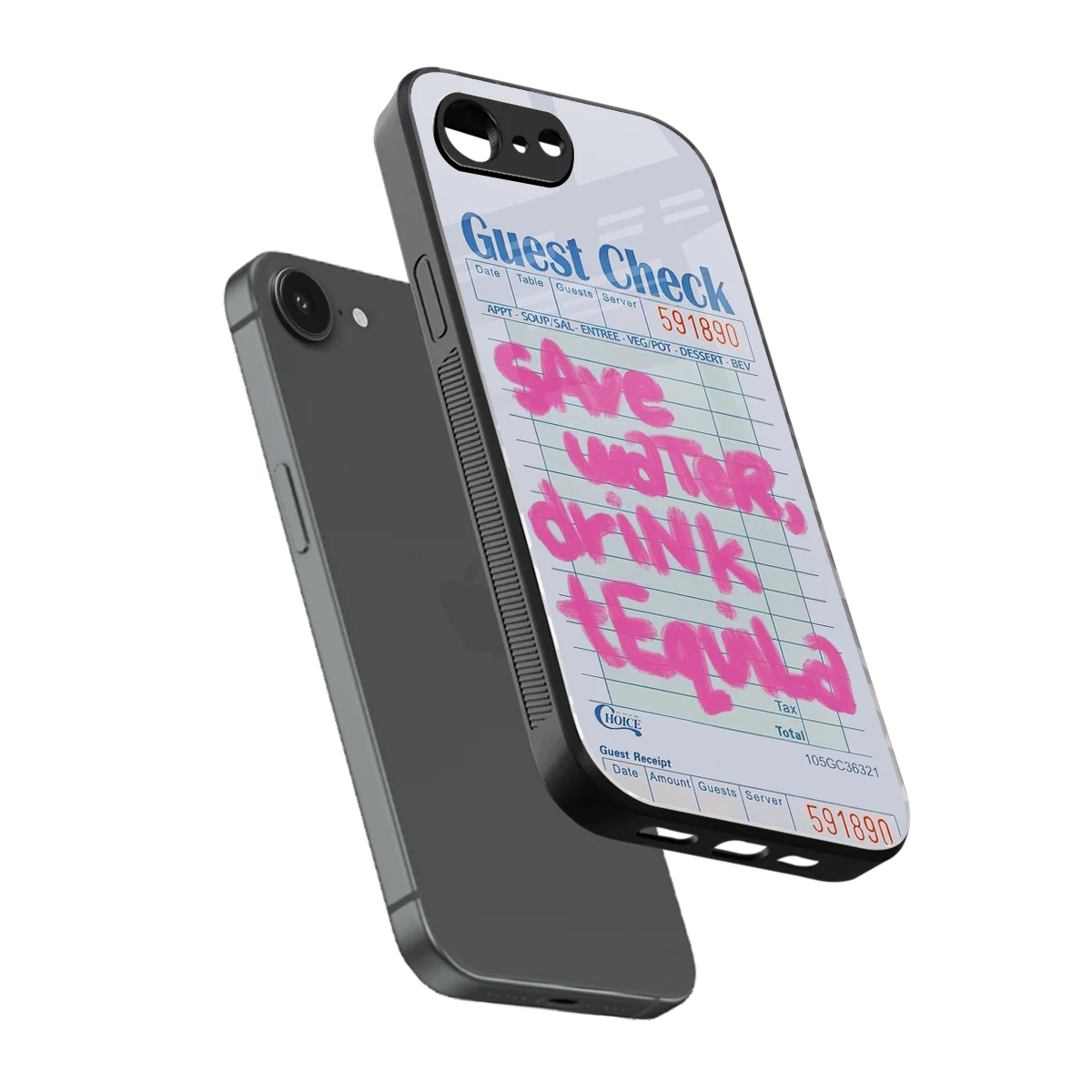 Tequila Tales sleek iphone 17e cover with tempered glass back and TPU edges