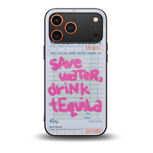 Tequila Tales back phone cover | glass case for iphone 17 pro