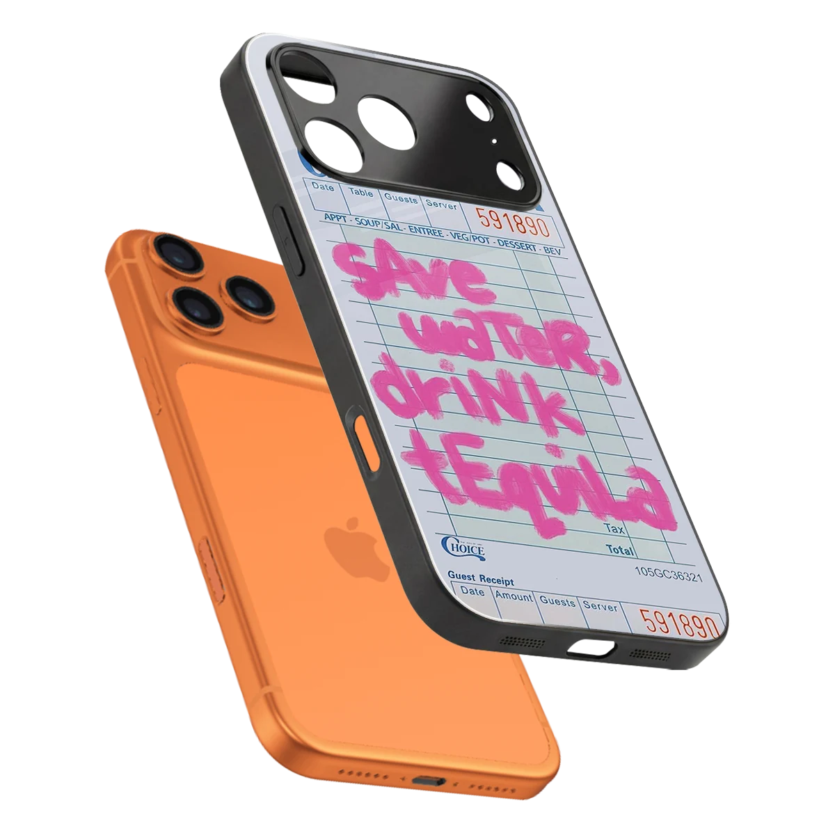 Tequila Tales sleek iphone 17 pro cover with tempered glass back and TPU edges