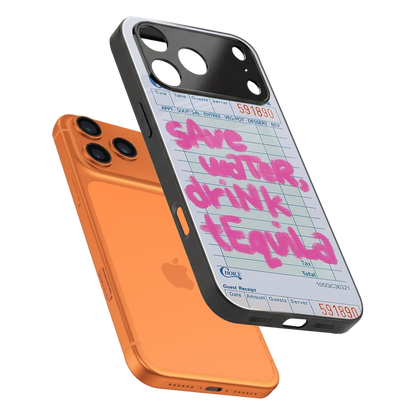 Tequila Tales sleek iphone 17 pro cover with tempered glass back and TPU edges