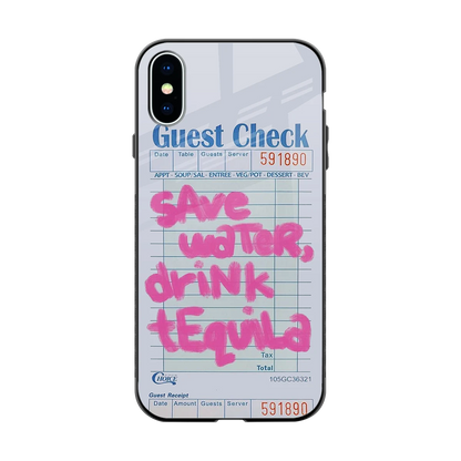 Tequila Tales back phone cover | glass case for iphone xs
