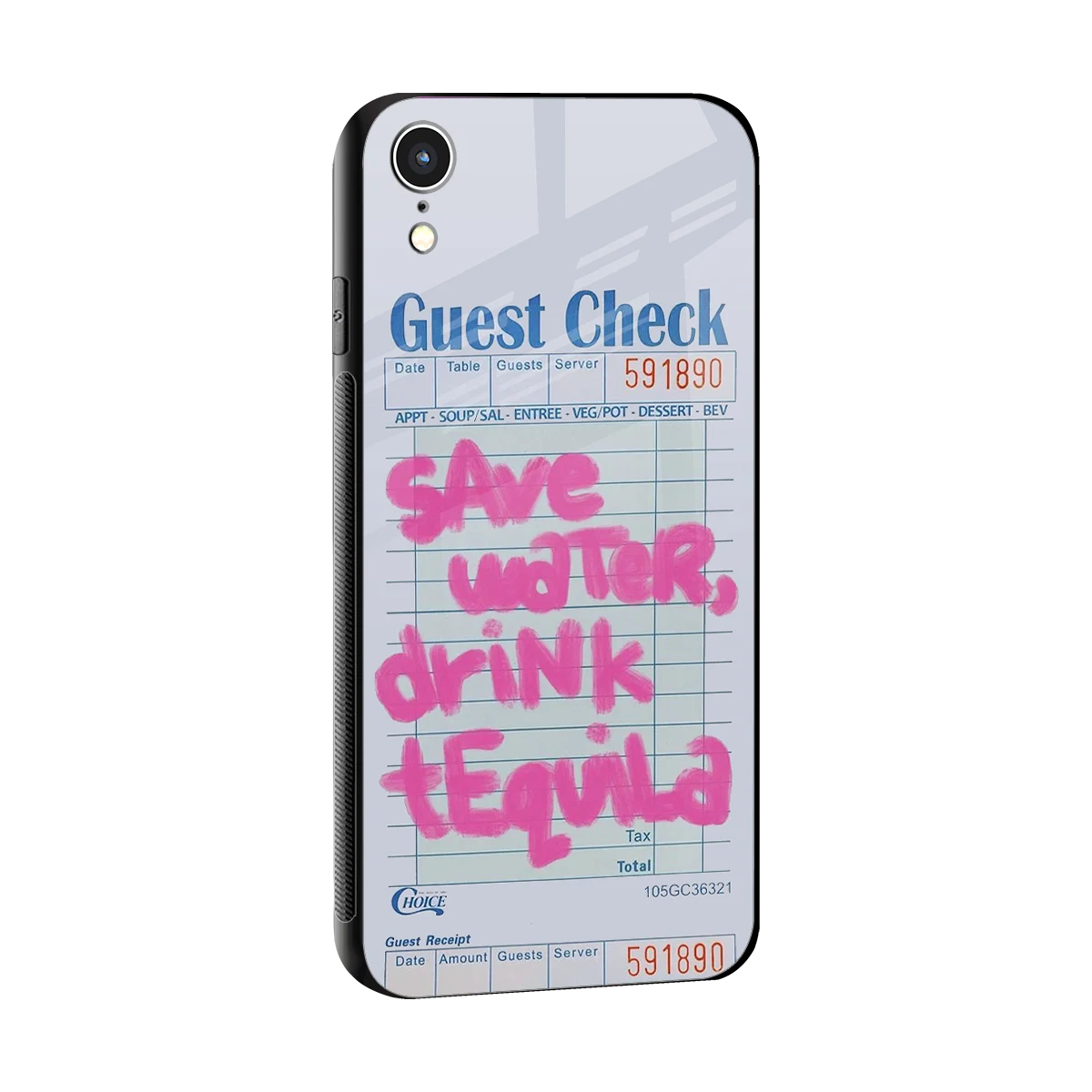 Tequila Tales sleek iphone xr cover with tempered glass back and TPU edges
