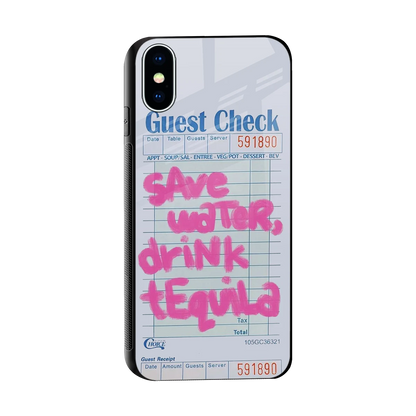Tequila Tales sleek iphone xs cover with tempered glass back and TPU edges