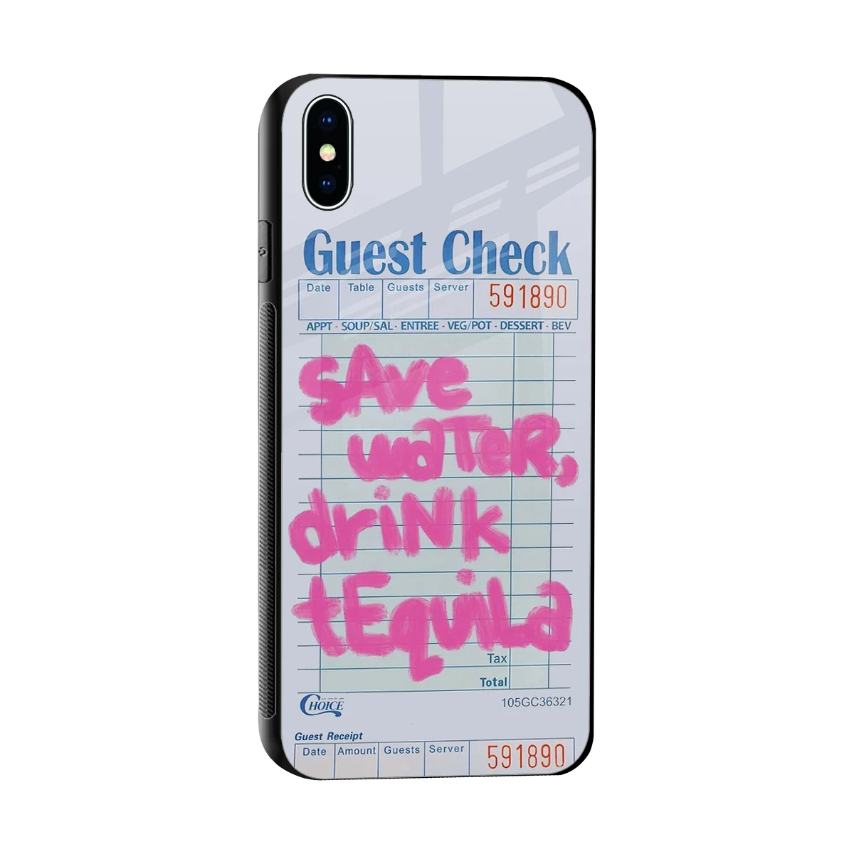 Tequila Tales sleek iphone xs max cover with tempered glass back and TPU edges