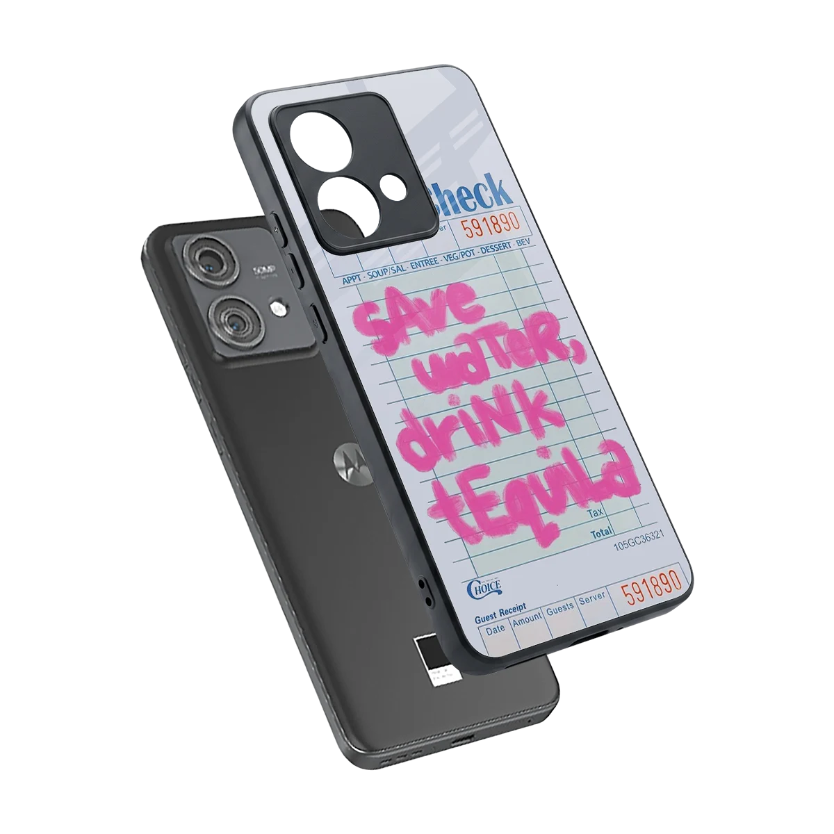 Tequila Tales sleek motorola edge 40 neo 5g cover with tempered glass back and TPU edges