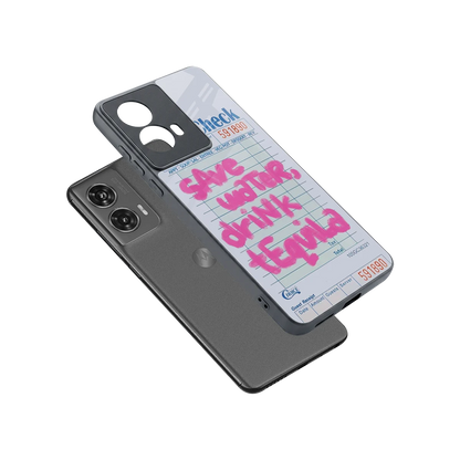 Tequila Tales sleek motorola edge 50 fusion cover with tempered glass back and TPU edges