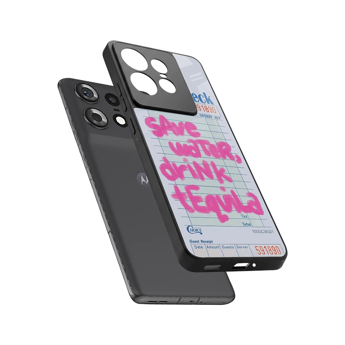 Tequila Tales sleek motorola edge 50 pro cover with tempered glass back and TPU edges