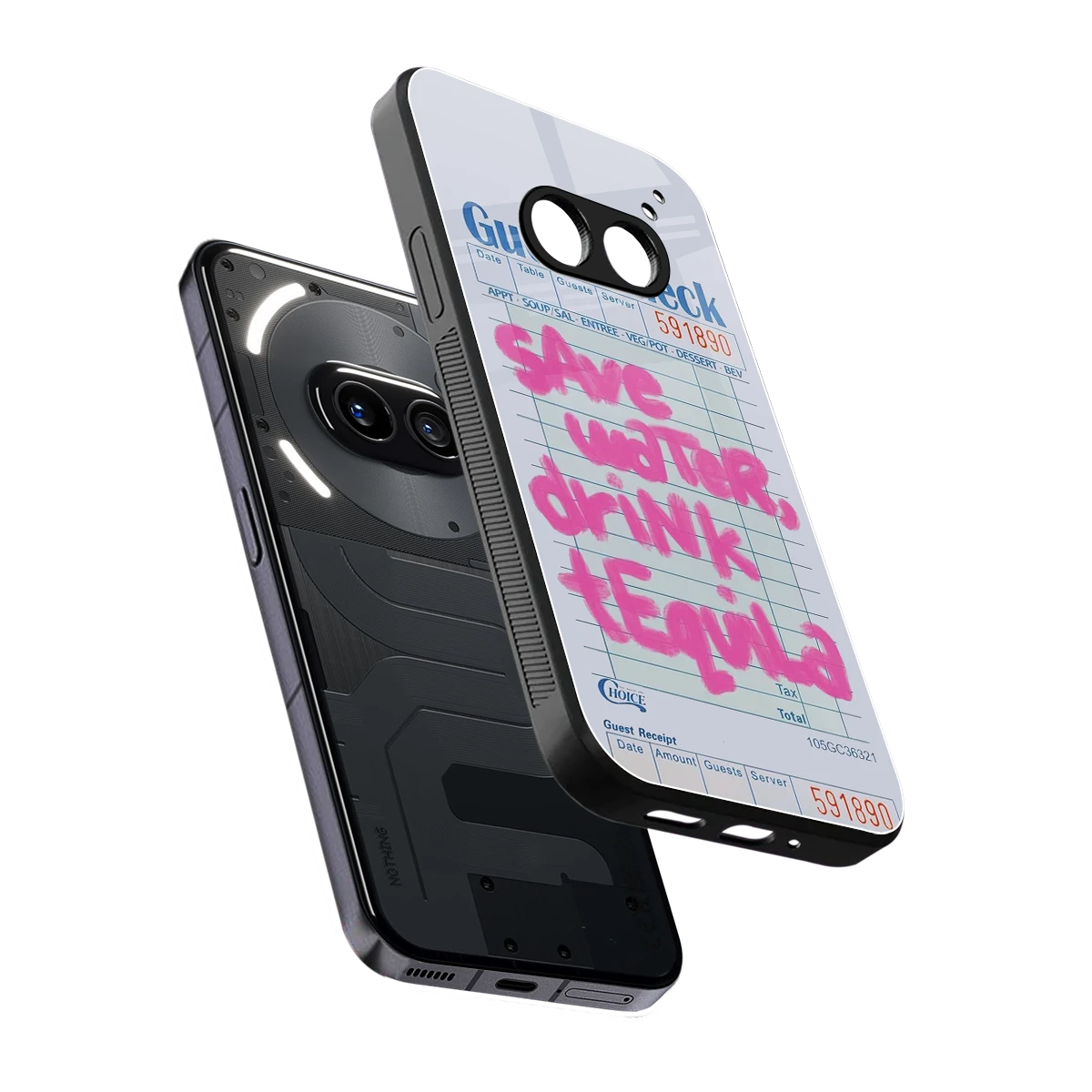 Tequila Tales sleek nothing phone 2a cover with tempered glass back and TPU edges
