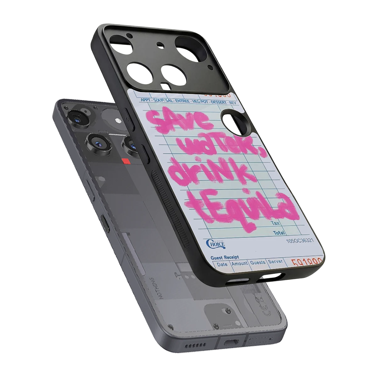 Tequila Tales sleek nothing phone 3 cover with tempered glass back and TPU edges