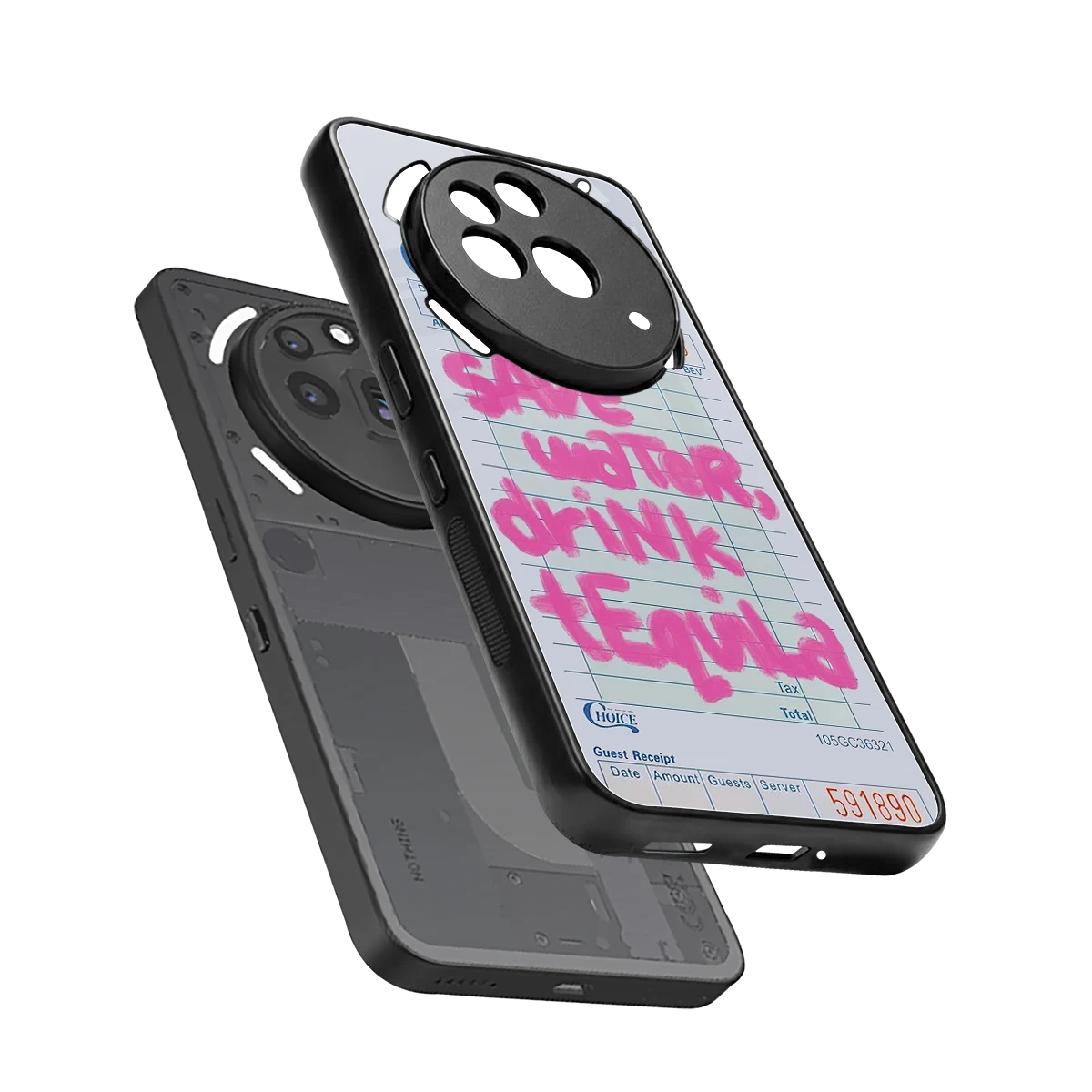 Tequila Tales sleek nothing phone 3a pro cover with tempered glass back and TPU edges