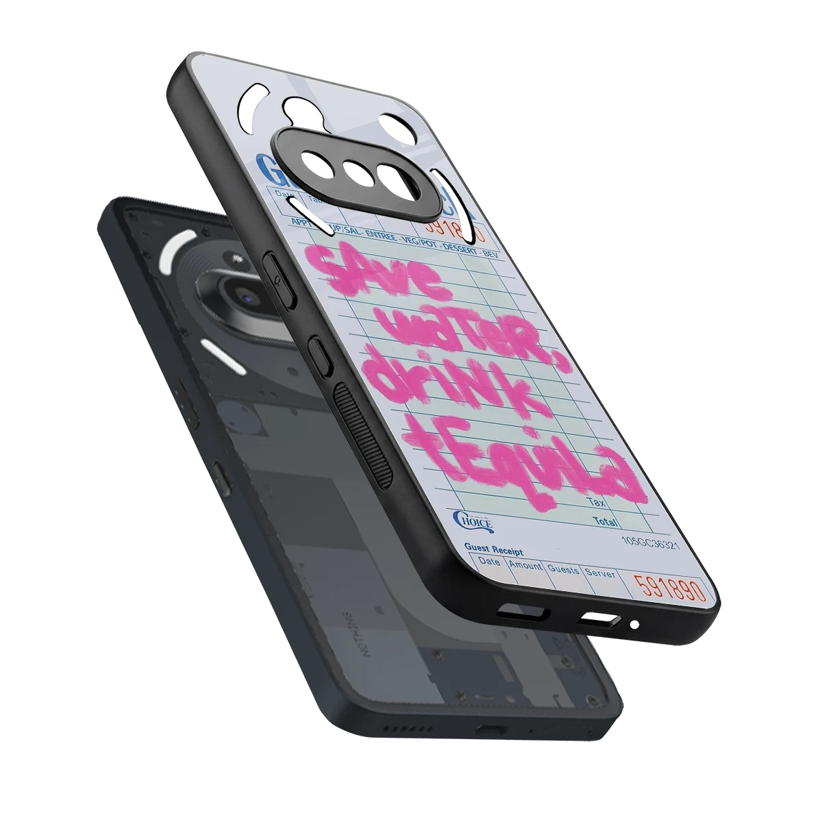 Tequila Tales sleek nothing phone 3a cover with tempered glass back and TPU edges