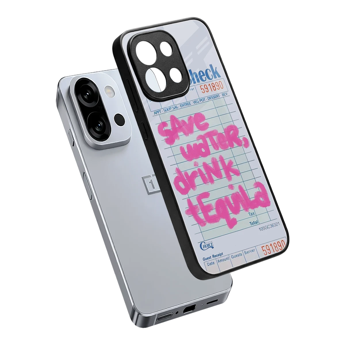 Tequila Tales sleek oneplus 13s cover with tempered glass back and TPU edges