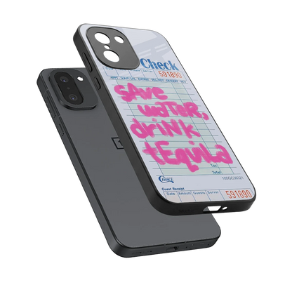 Tequila Tales sleek oneplus 15r cover with tempered glass back and TPU edges