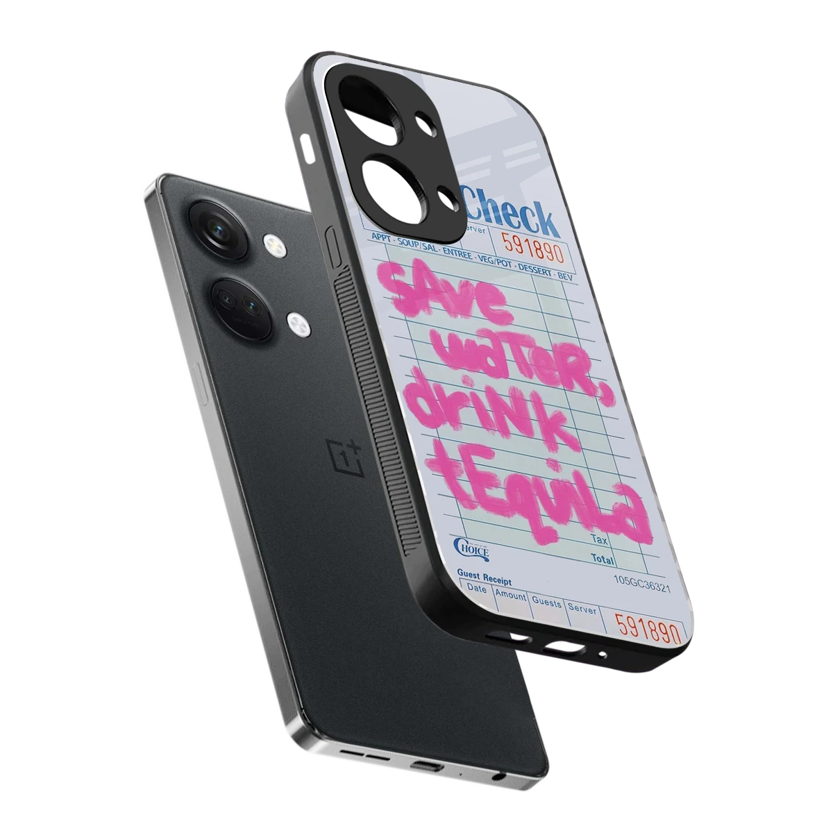 Tequila Tales sleek oneplus nord 3 cover with tempered glass back and TPU edges