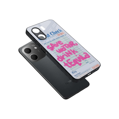 Tequila Tales sleek oppo a5x 5g cover with tempered glass back and TPU edges