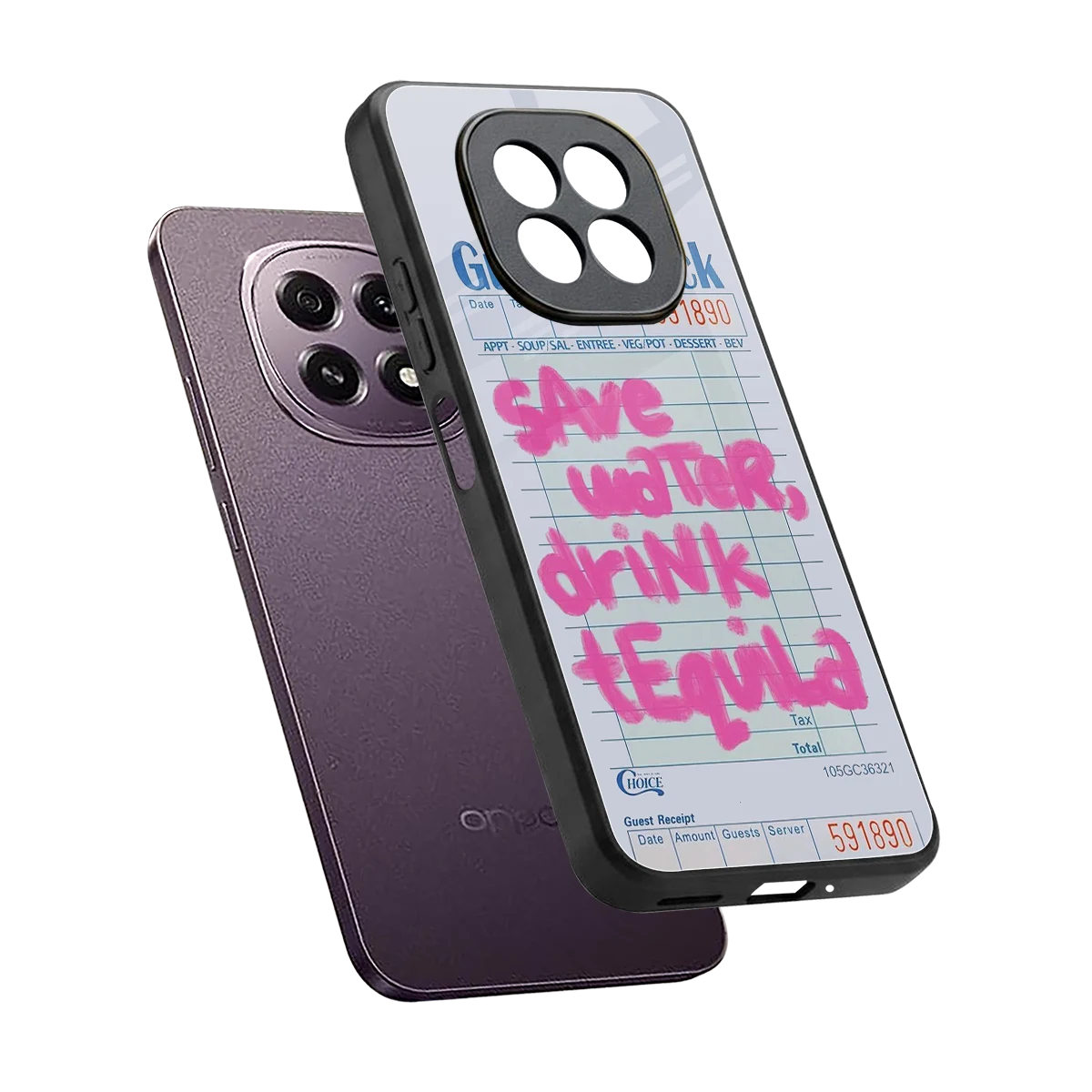 Tequila Tales sleek oppo f29 5g cover with tempered glass back and TPU edges