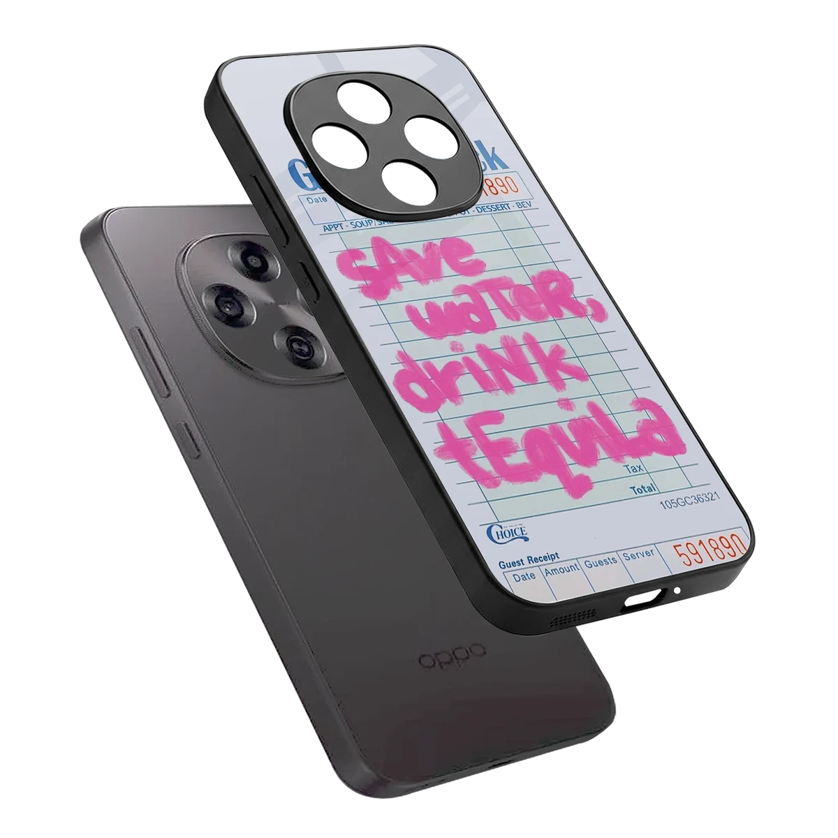 Tequila Tales sleek oppo f31 pro 5g cover with tempered glass back and TPU edges