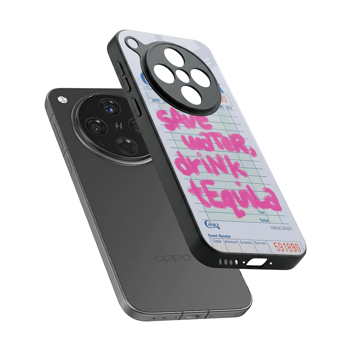 Tequila Tales sleek oppo find x8 cover with tempered glass back and TPU edges