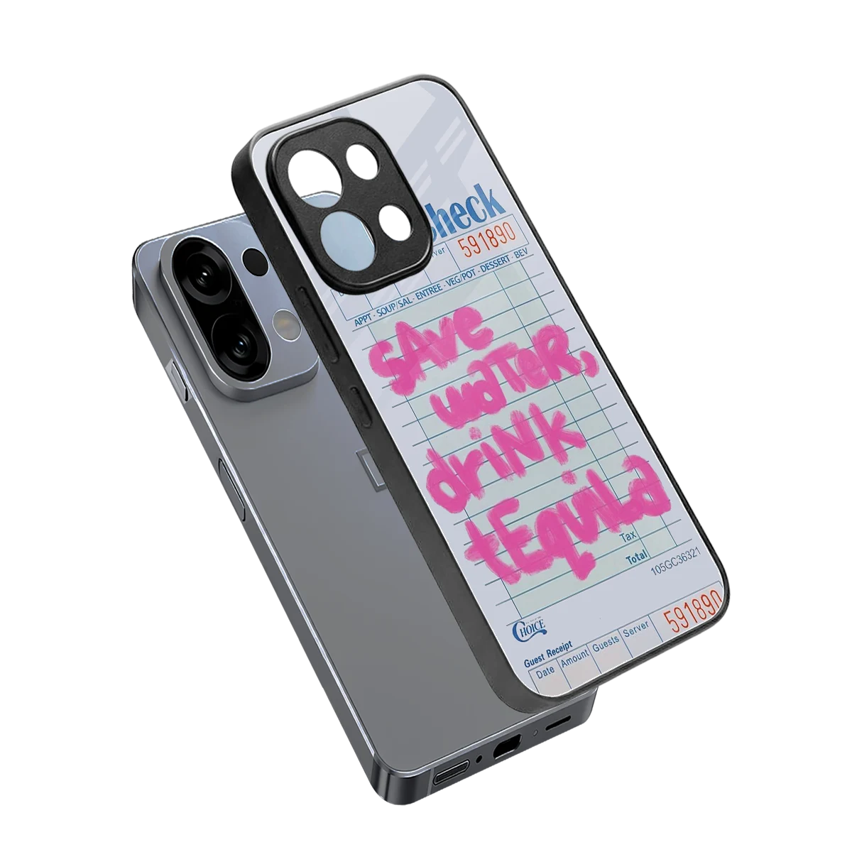 Tequila Tales sleek oppo k13 5g cover with tempered glass back and TPU edges