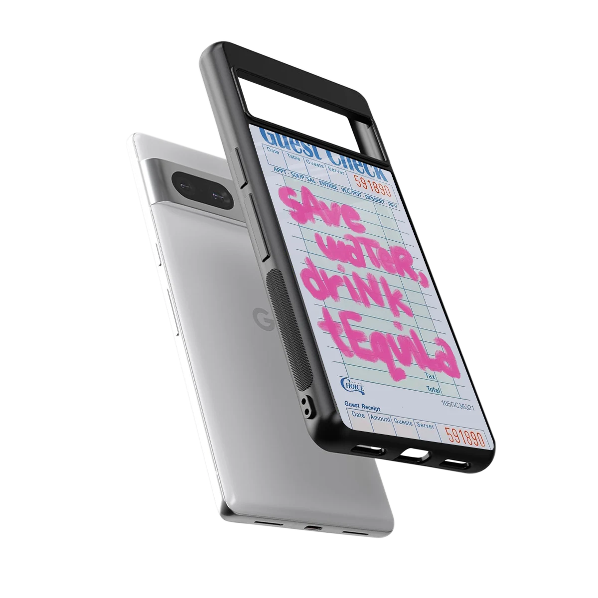 Tequila Tales sleek google pixel 7a cover with tempered glass back and TPU edges