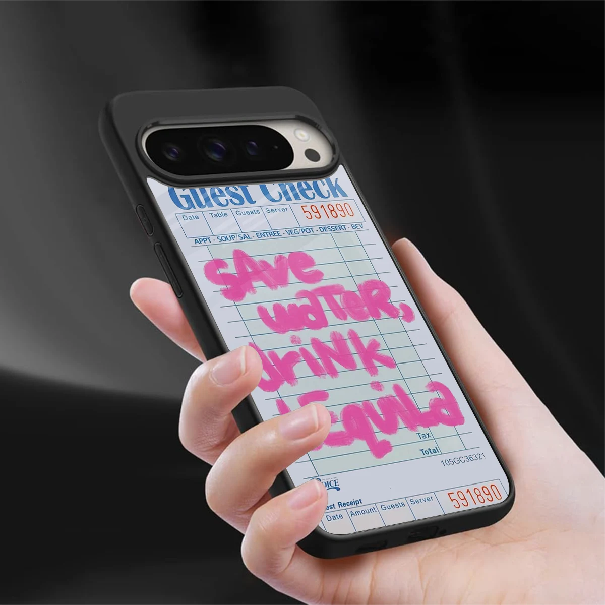 Tequila Tales sleek google pixel 9 pro cover with tempered glass back and TPU edges