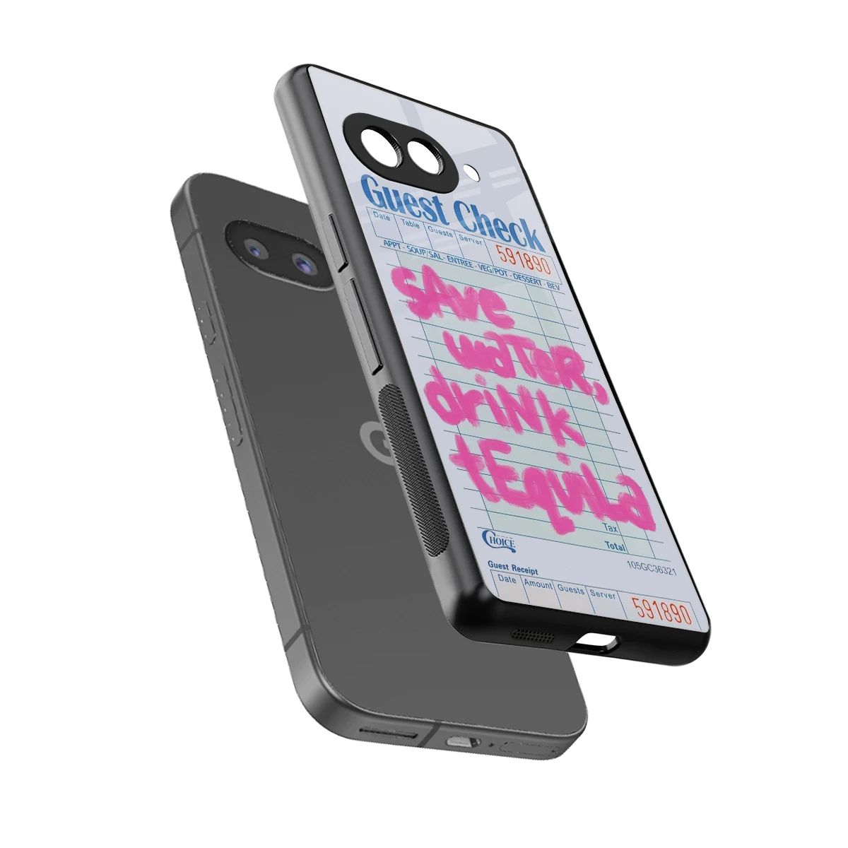 Tequila Tales sleek google pixel 10a cover with tempered glass back and TPU edges