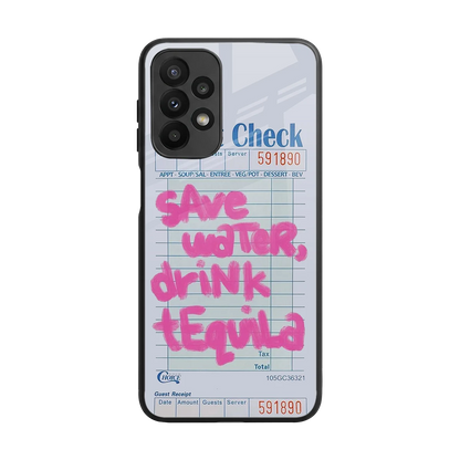 Tequila Tales back phone cover | glass case for samsung galaxy a23