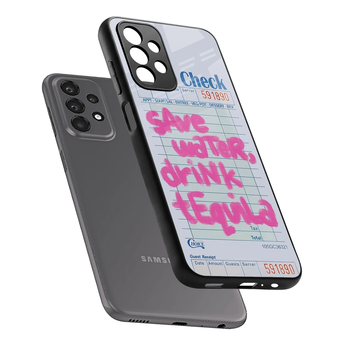 Tequila Tales sleek samsung galaxy a23 cover with tempered glass back and TPU edges
