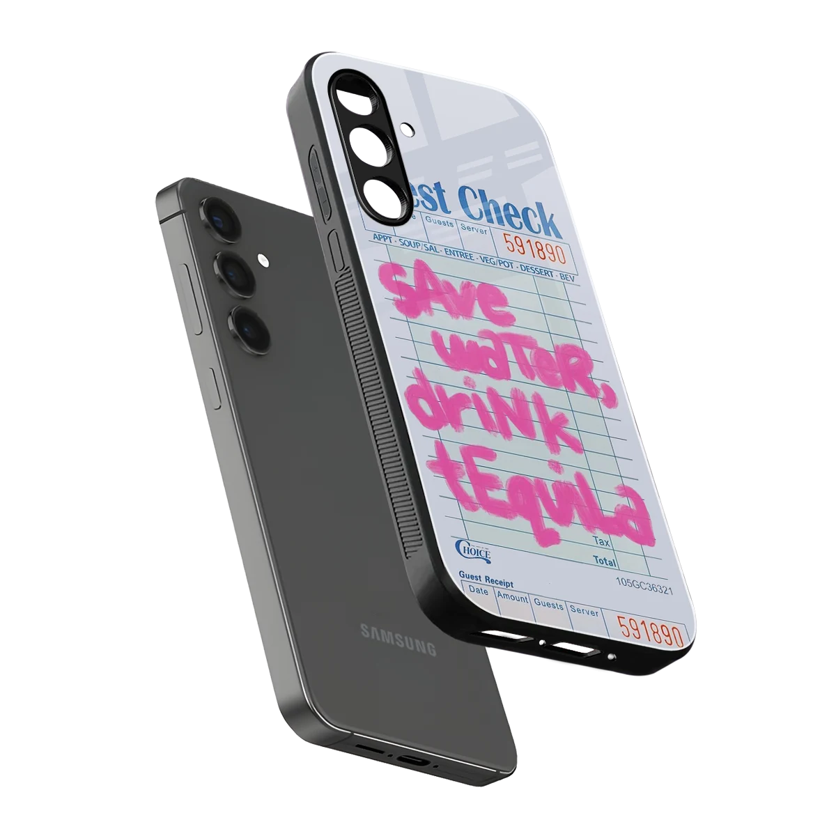 Tequila Tales sleek samsung galaxy m35 5g cover with tempered glass back and TPU edges