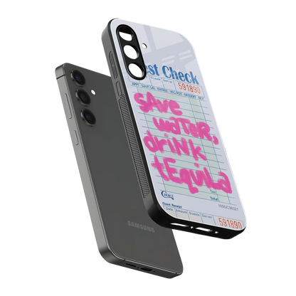 Tequila Tales sleek samsung galaxy m35 5g cover with tempered glass back and TPU edges