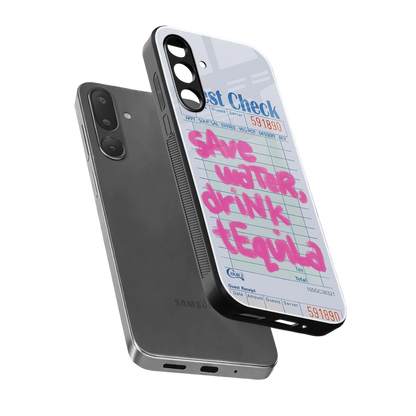 Tequila Tales sleek samsung galaxy m36 5g cover with tempered glass back and TPU edges