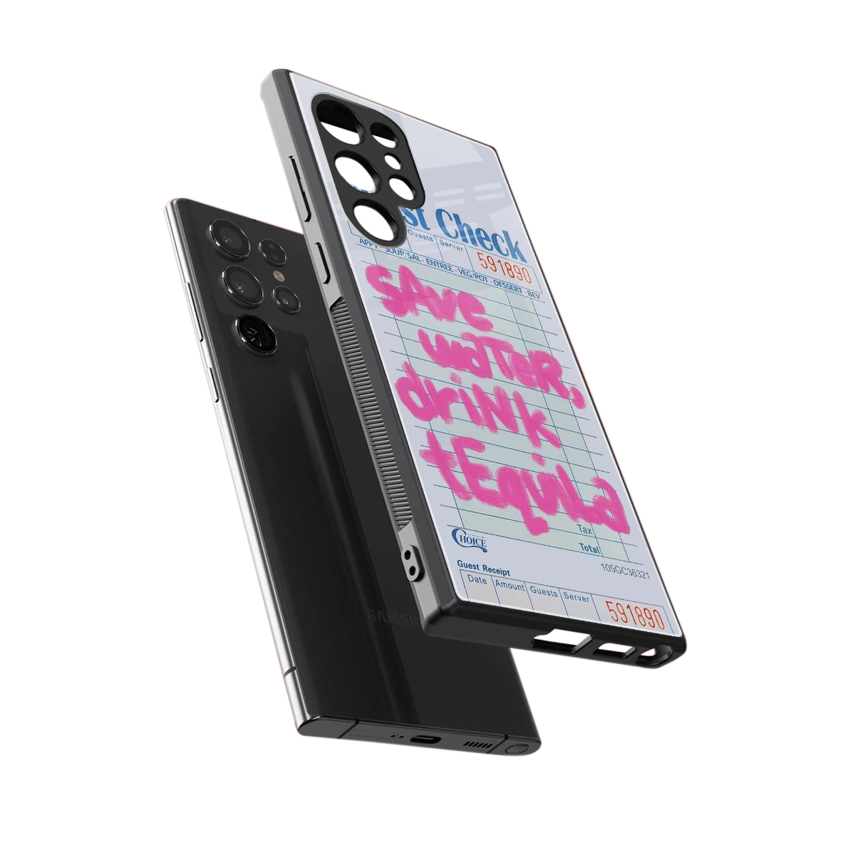 Tequila Tales sleek samsung galaxy s24 ultra cover with tempered glass back and TPU edges