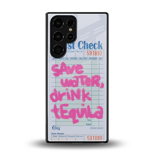Tequila Tales back phone cover | glass case for samsung galaxy s25 ultra