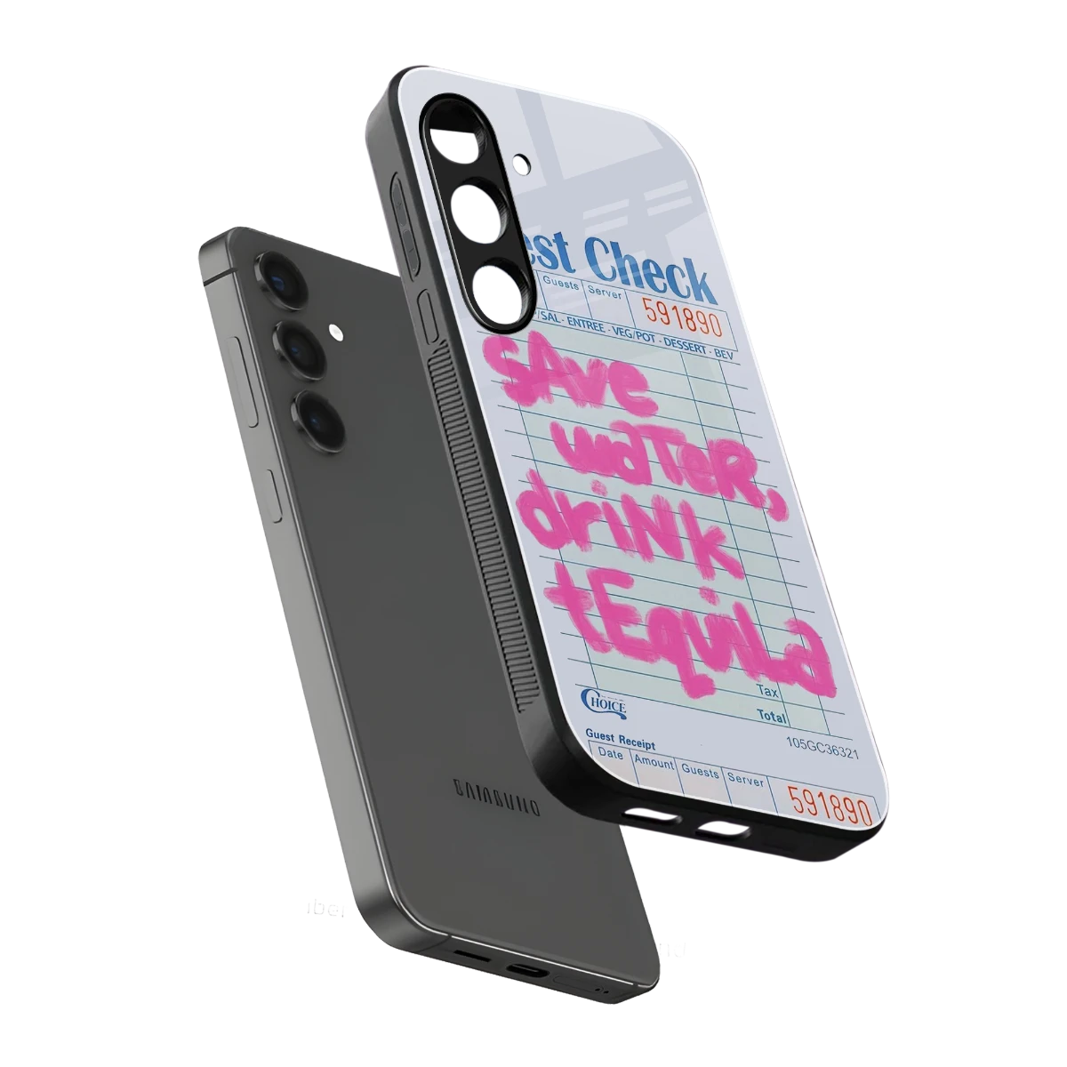 Tequila Tales sleek samsung galaxy s24 plus cover with tempered glass back and TPU edges