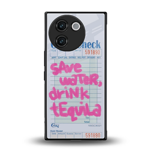 Tequila Tales back phone cover | glass case for vivo v30e