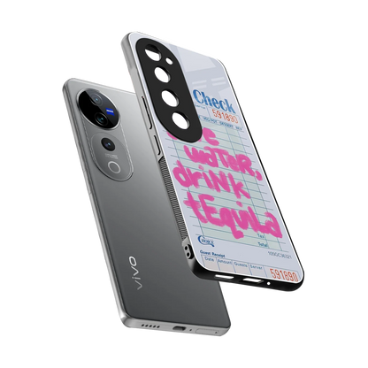 Tequila Tales sleek vivo v40 pro cover with tempered glass back and TPU edges