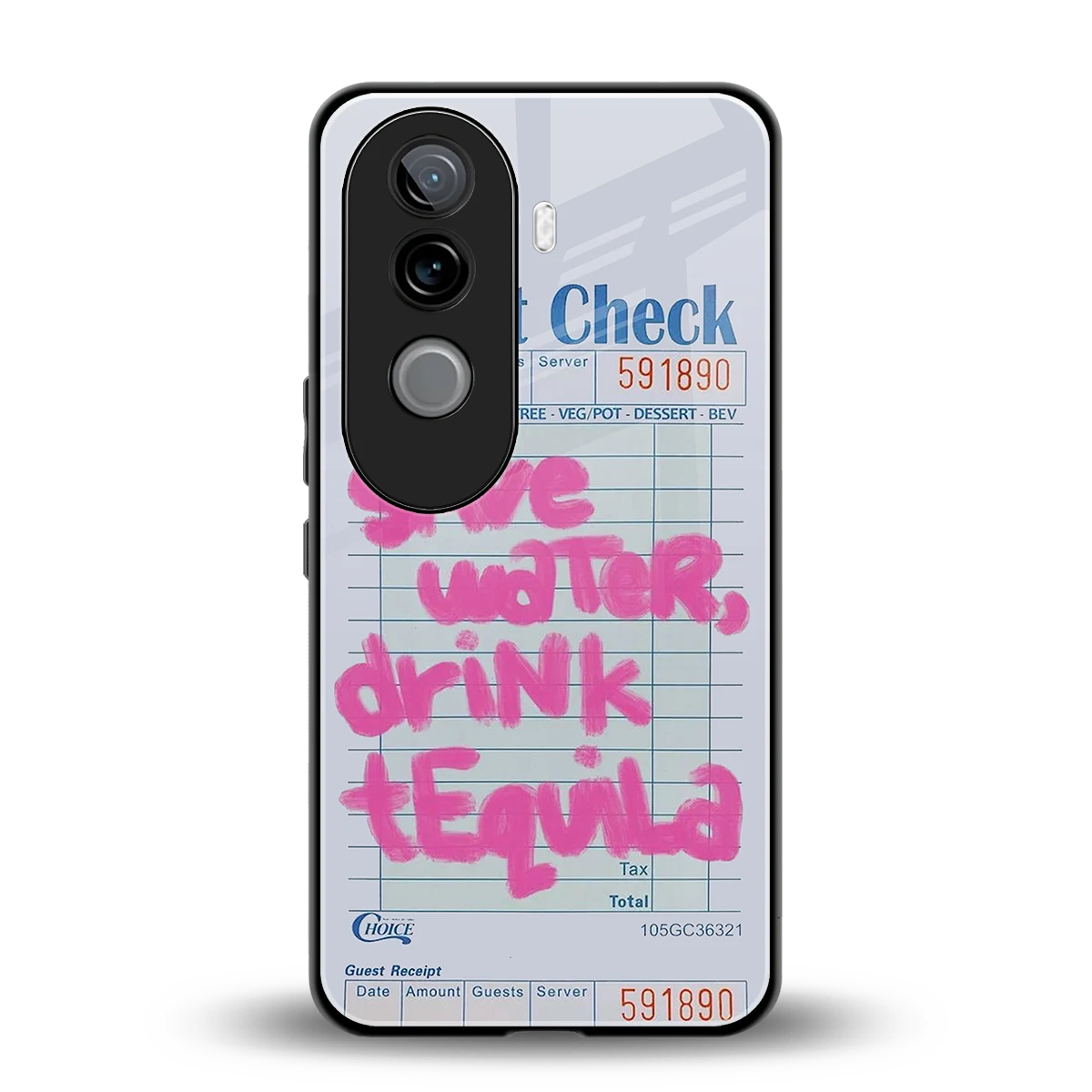 Tequila Tales back phone cover | glass case for vivo v40e