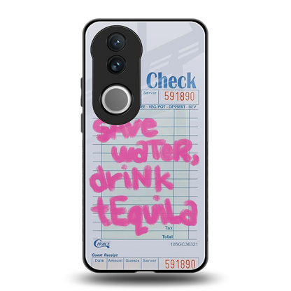 Tequila Tales back phone cover | glass case for vivo v50